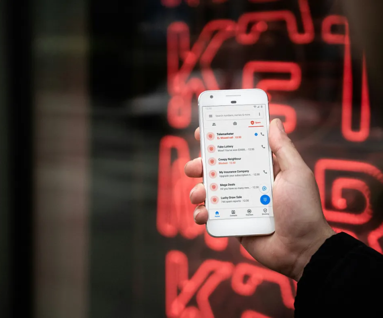 Person holding a phone